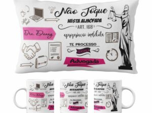 Kit Almofada + Caneca Personalizada Advogada