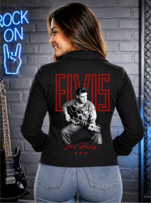 Jaqueta Jeans Sarja Elvis Presley  ROCK AND ROLL