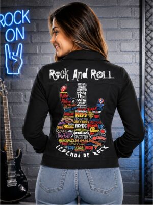 Jaqueta Jeans Sarja LEGENDS OF ROCK ROLL
