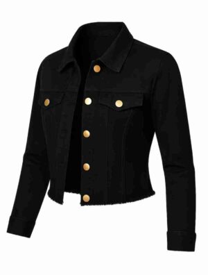 Jaqueta Jeans Asa Color em Paetê