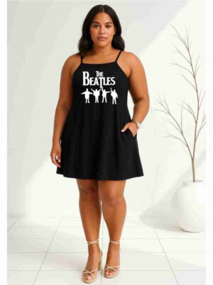Vestido Trapézio - THE BEATLES - Veste do 36 ao 46