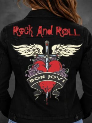 Jaqueta Jeans Sarja ROCK AND ROLL BON JOVI