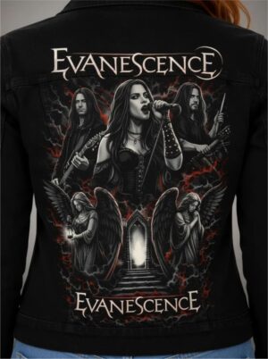 Jaqueta Jeans Sarja EVANESCENCE ROCK AND ROLL