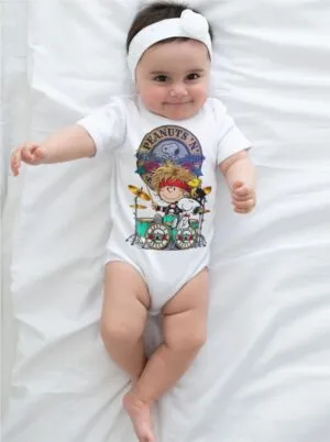 Body Infantil Snoppy Guns Roses - Rock Roll