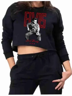 Moletinho Cropped - Elvis Presley - Rock Roll - PERSONALIZAMOS
