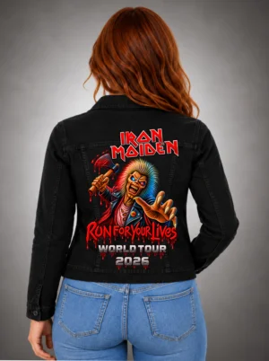 Jaqueta Jeans Sarja IRON MAIDEN TOUR 2026